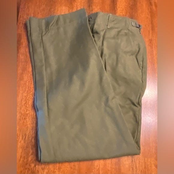 Military style 100% wool pants.  Size long/medium. Adjustable‎ waist - Picture 1 of 11